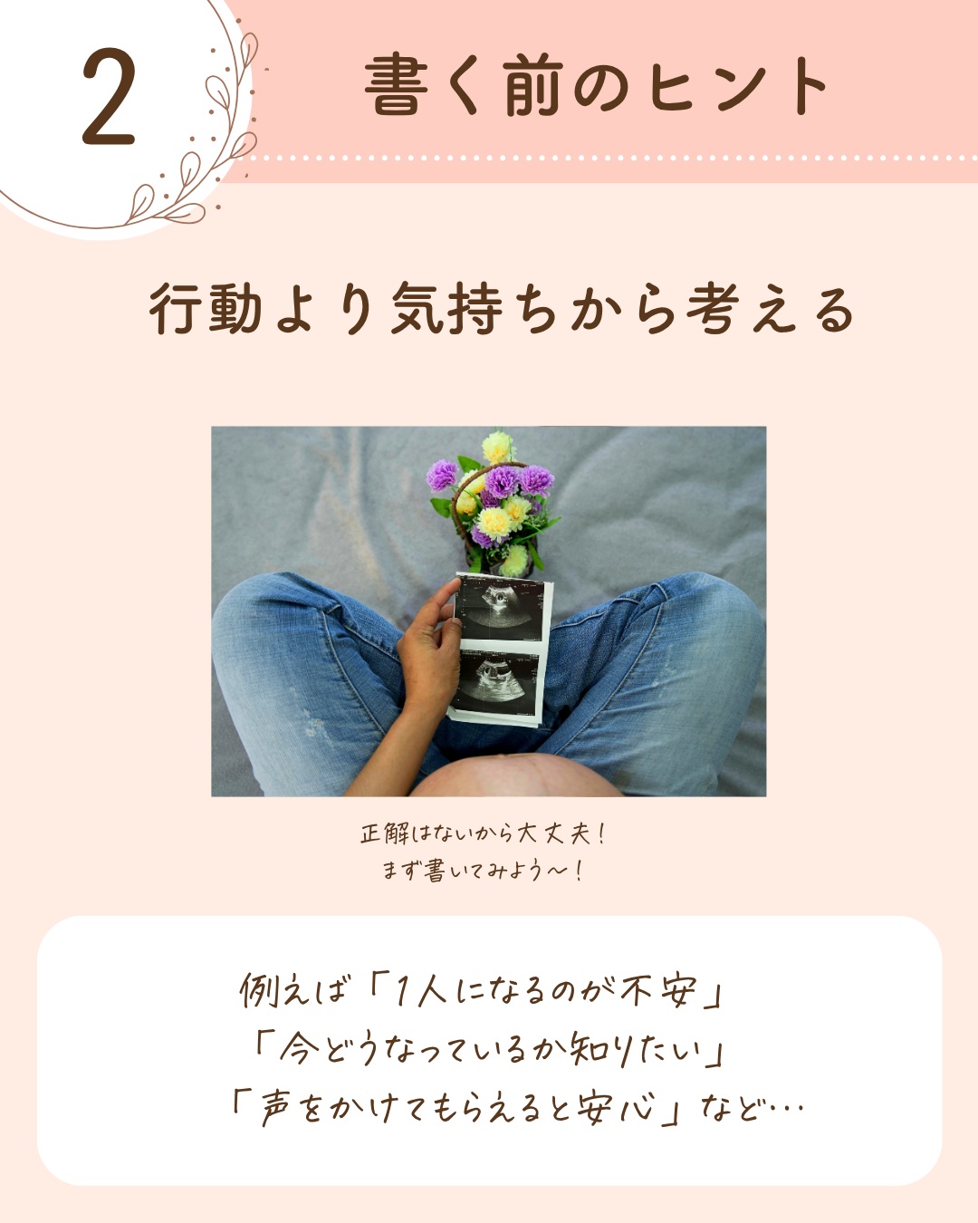② 書く前のヒント